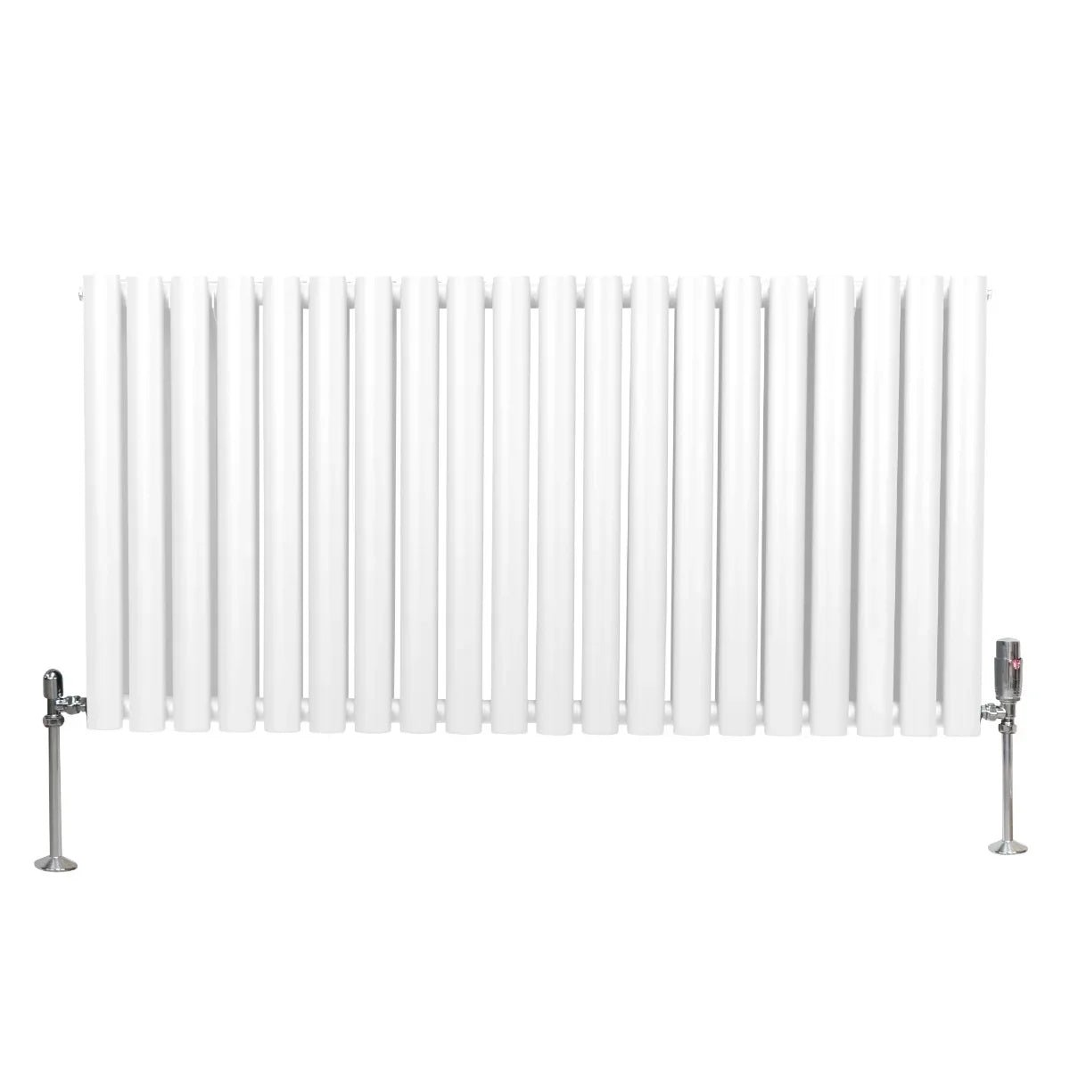 Oval Column Radiator & Valves - 600mm x 1200mm – White - Image 2