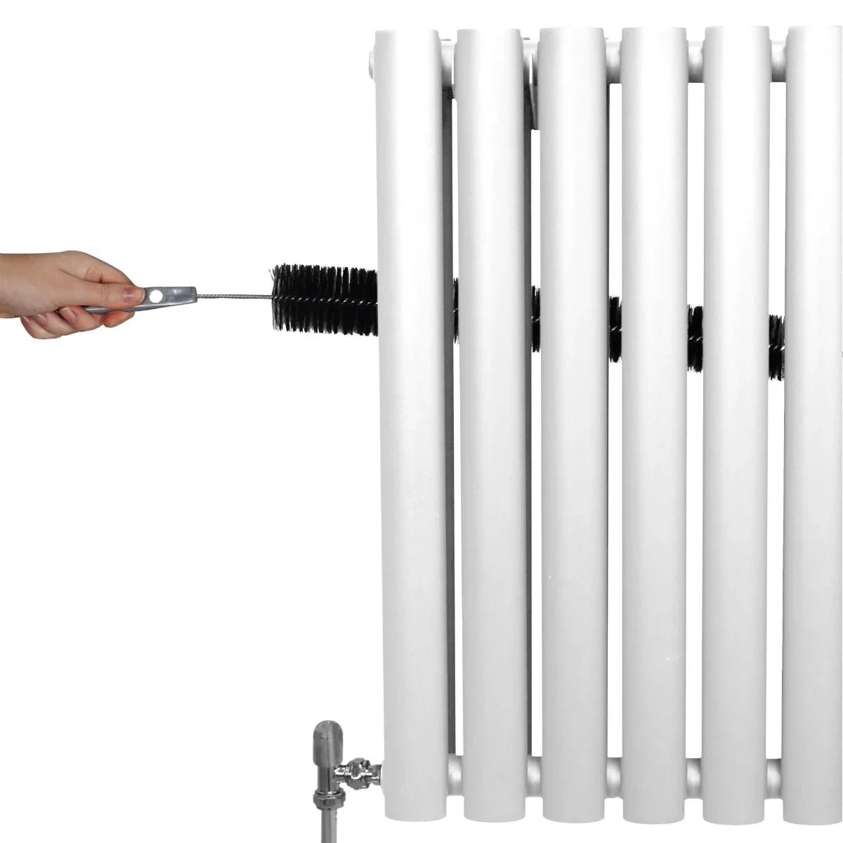 Oval Column Radiator & Valves - 600mm x 1200mm – White - Image 6