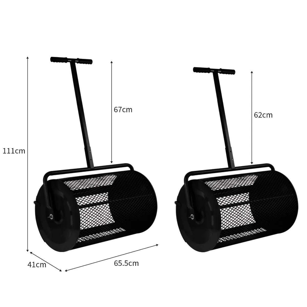 Compost & Peat Moss Spreader - Black - Image 5
