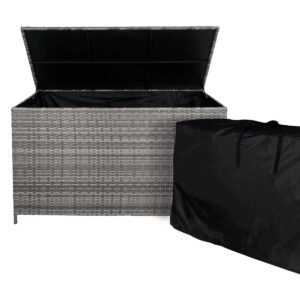 Rattan Storage Box 582L - Grey