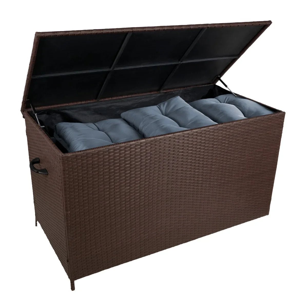 Rattan Corner Set & Storage Box - Brown - Image 8