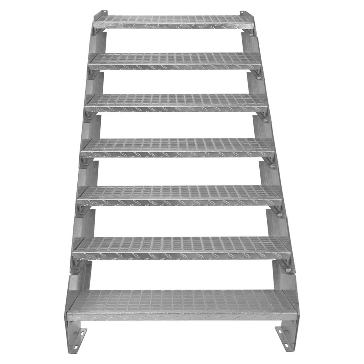 Adjustable 7 Section Galvanised Staircase - 900mm Wide - Image 3