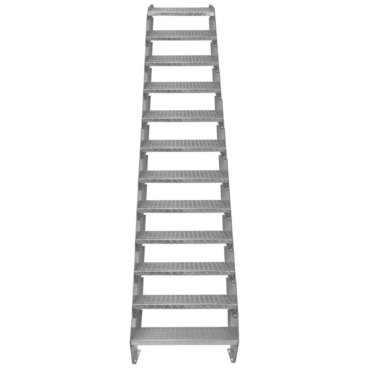 Adjustable 12 Section Galvanised Staircase - 600mm Wide - Image 3