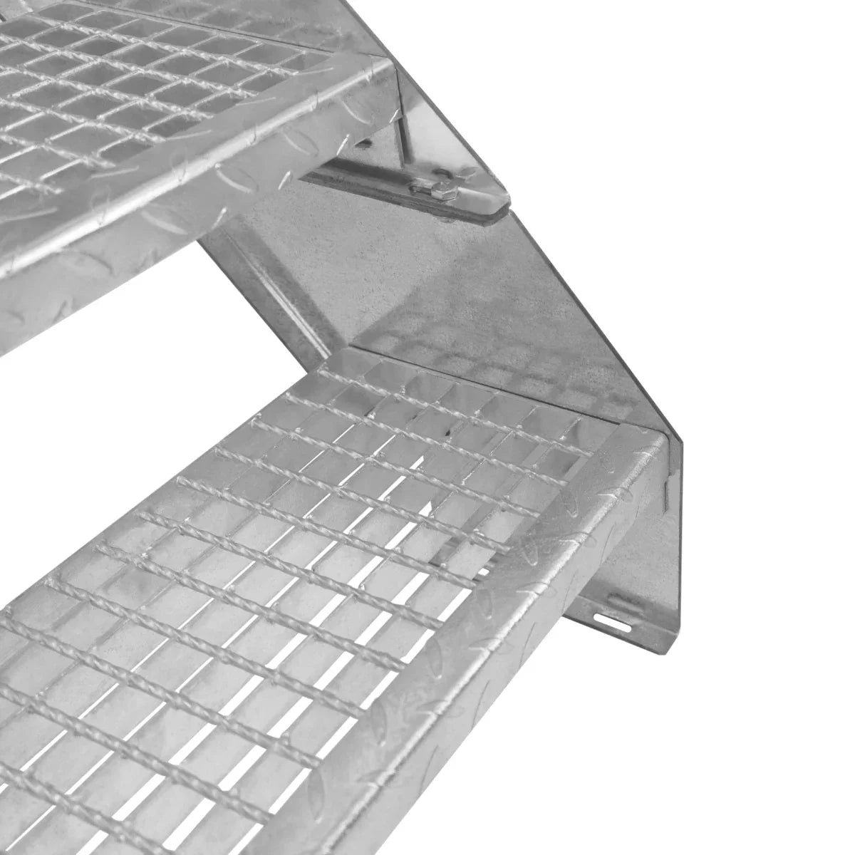 Adjustable 12 Section Galvanised Staircase - 600mm Wide - Image 9