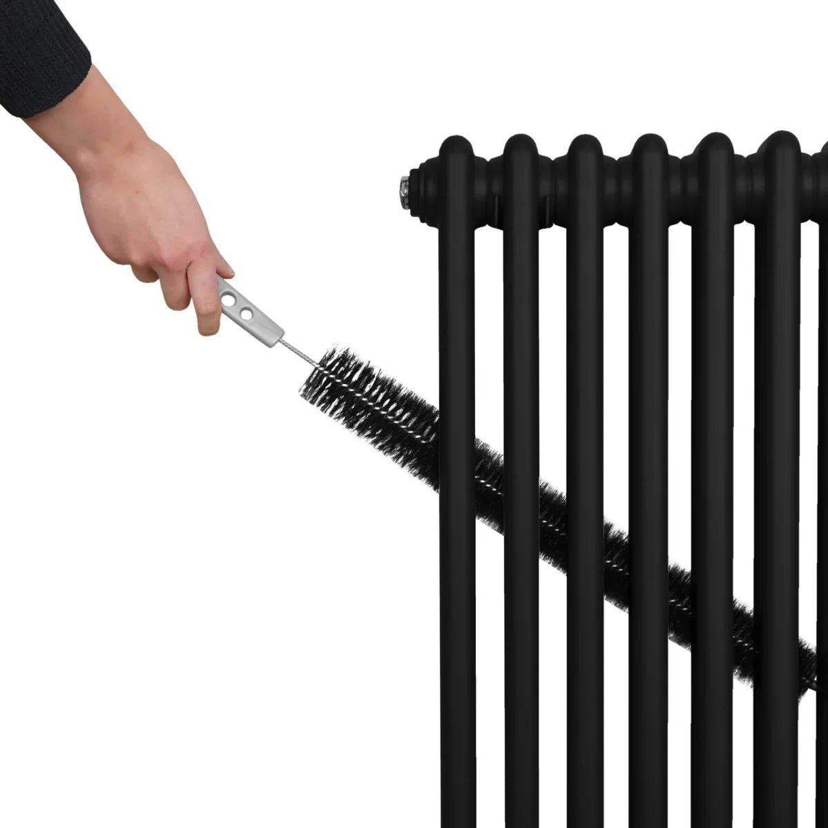 Traditional 2 Column Radiator - 600 x 1462mm - Black - Image 6