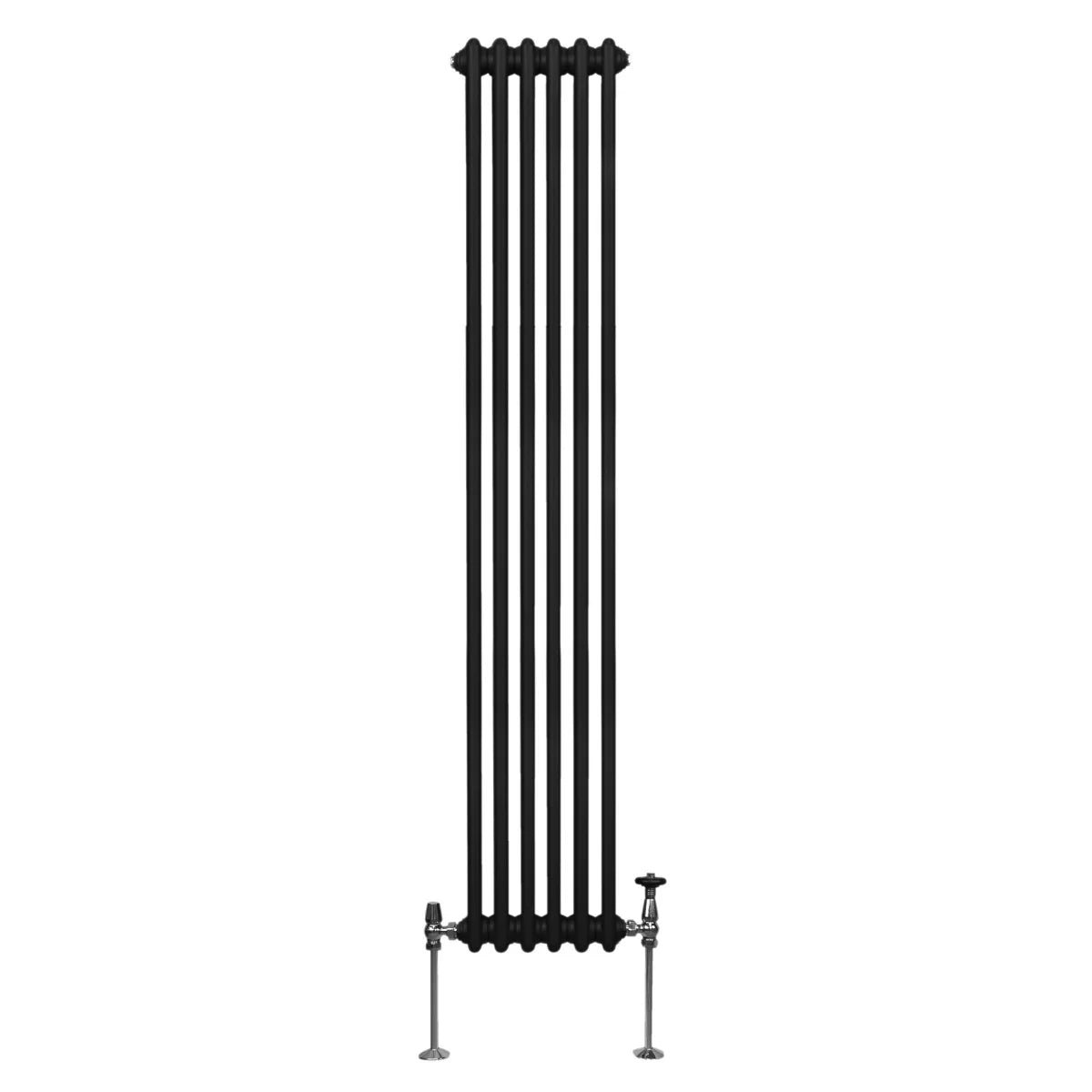 Traditional 2 Column Radiator - 1800 x 292mm - Black - Image 2