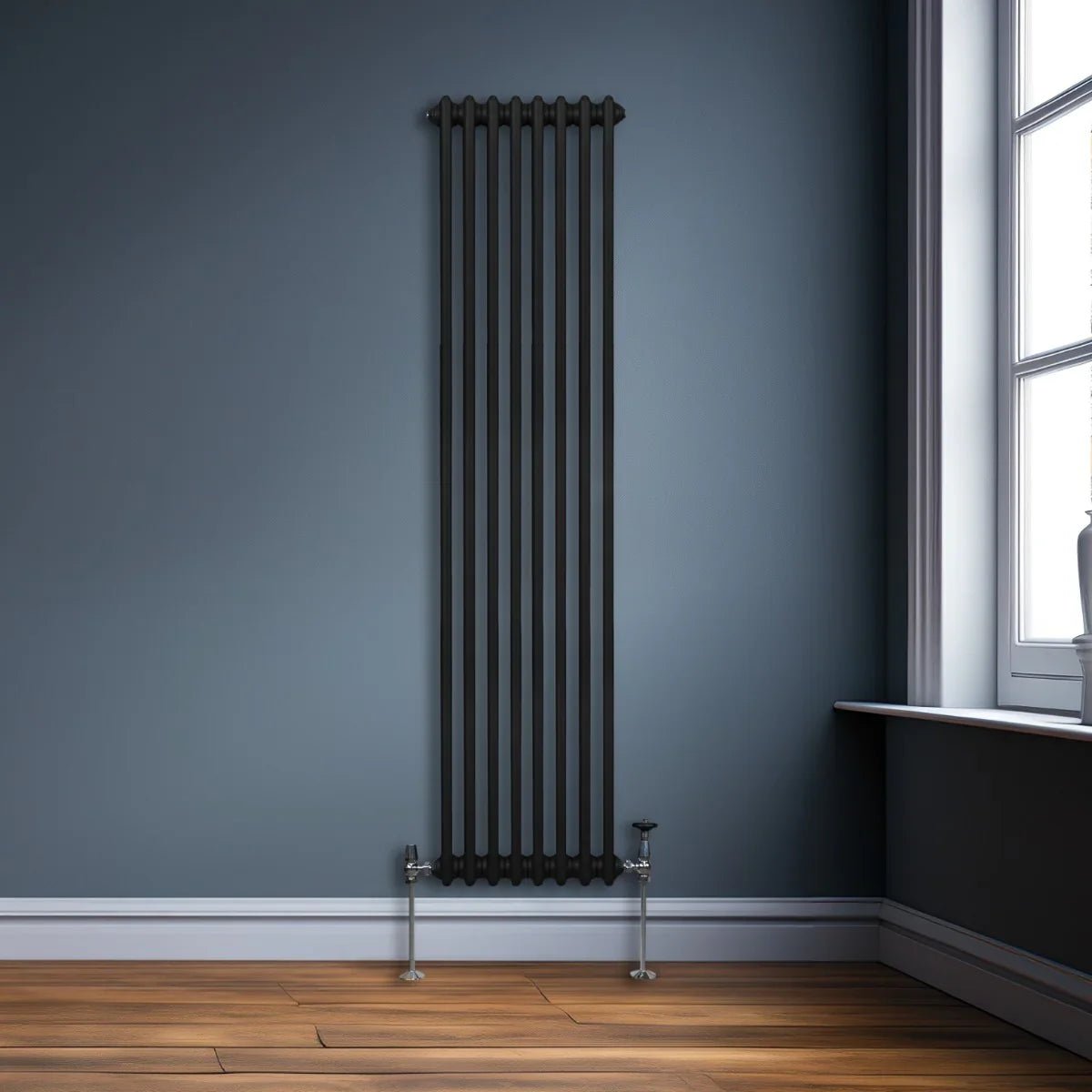 Traditional 2 Column Radiator - 1800 x 382mm - Black - Image 4