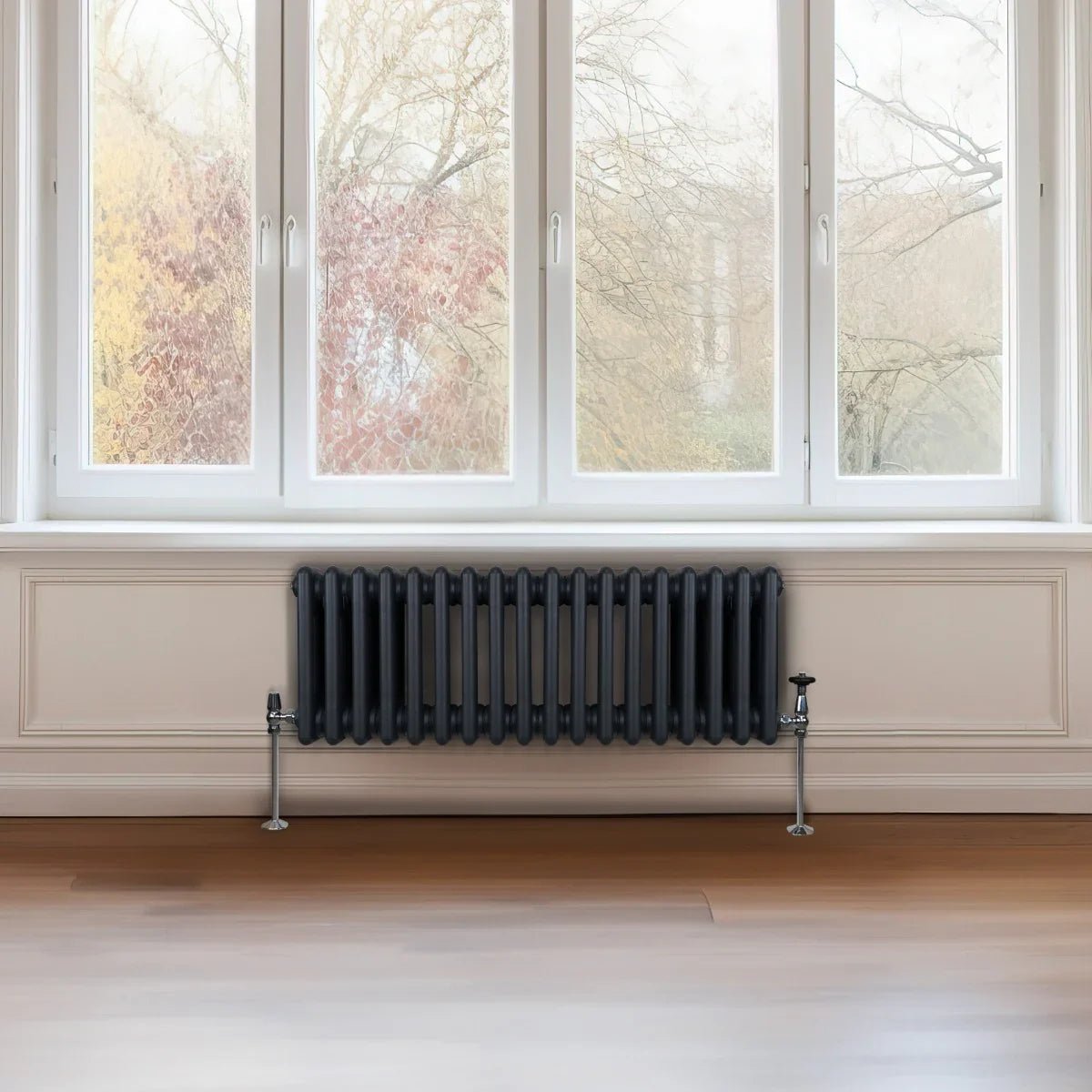 Traditional 3 Column Radiator - 300 x 832mm - Anthracite Grey - Image 4