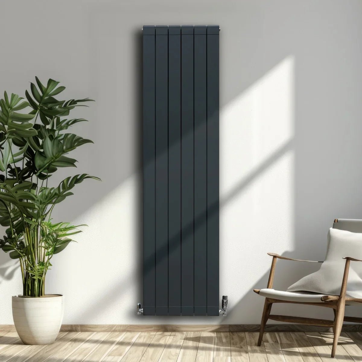 Aluminium Radiator – 1800mm x 475mm – Anthracite Grey - Image 4