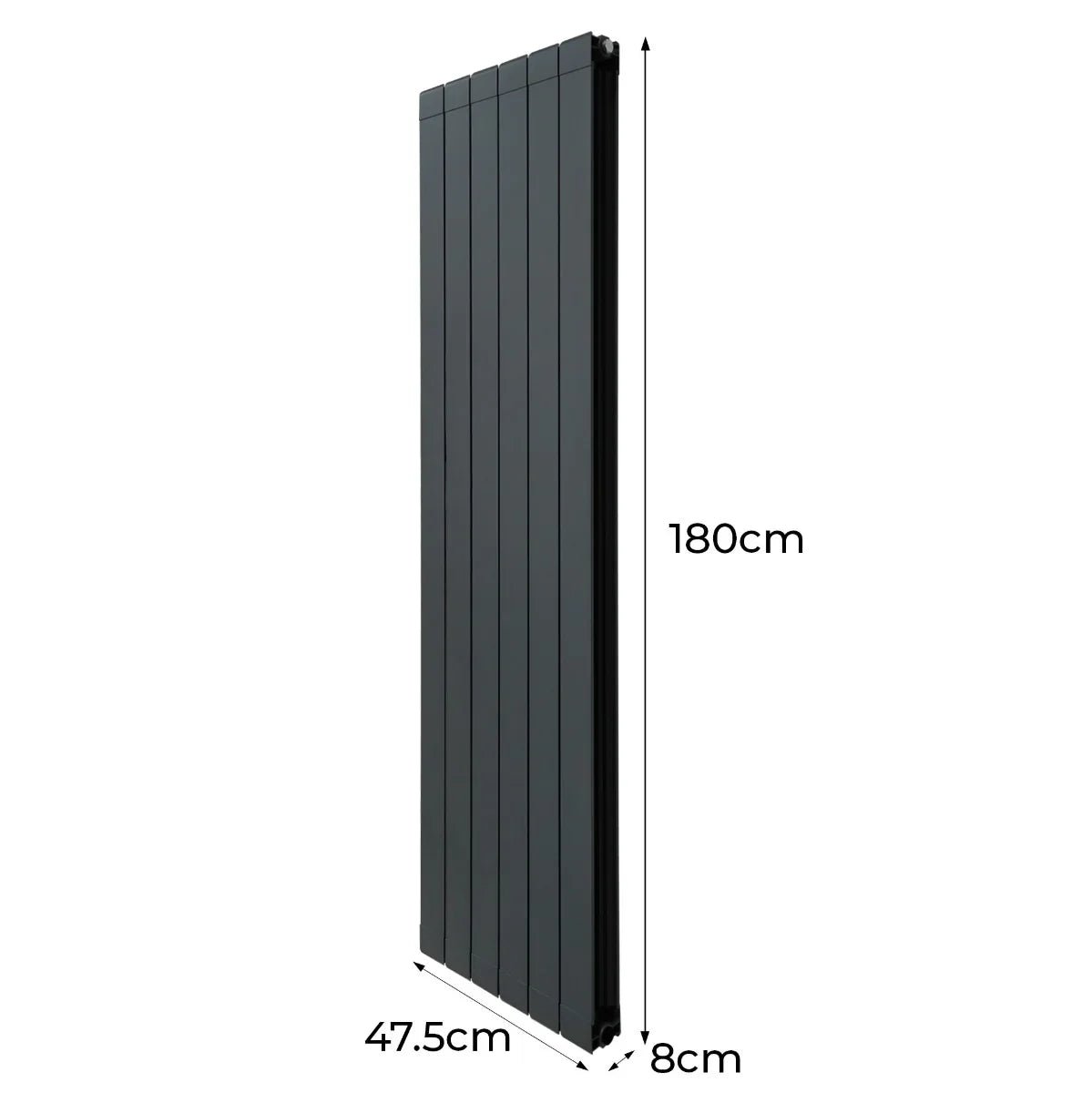 Aluminium Radiator – 1800mm x 475mm – Anthracite Grey - Image 5