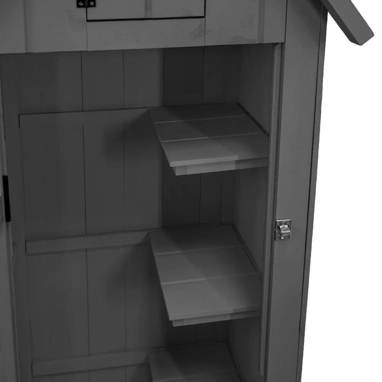 Wooden Garden Shed - Dark Grey - Image 9