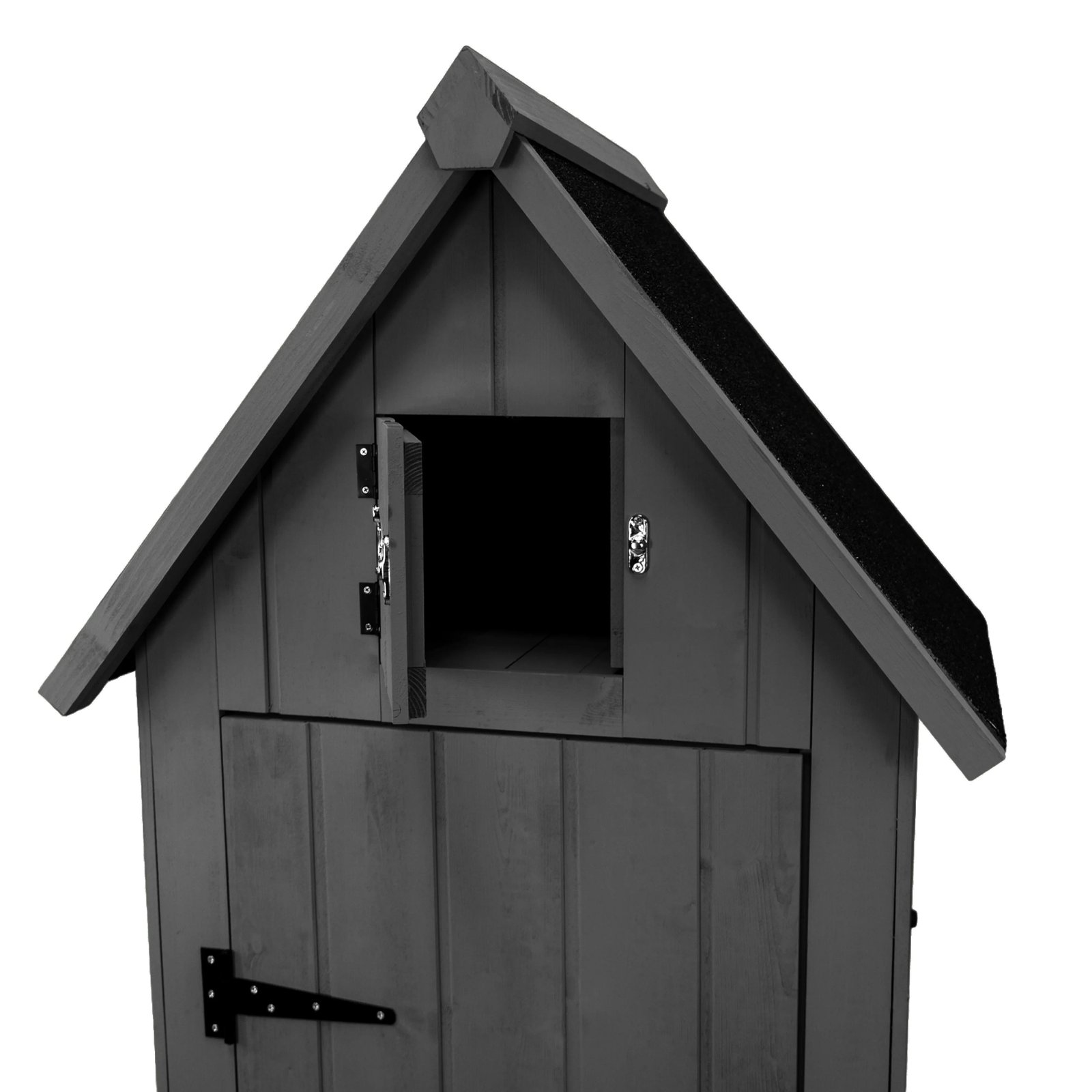 Wooden Garden Shed - Dark Grey - Image 10
