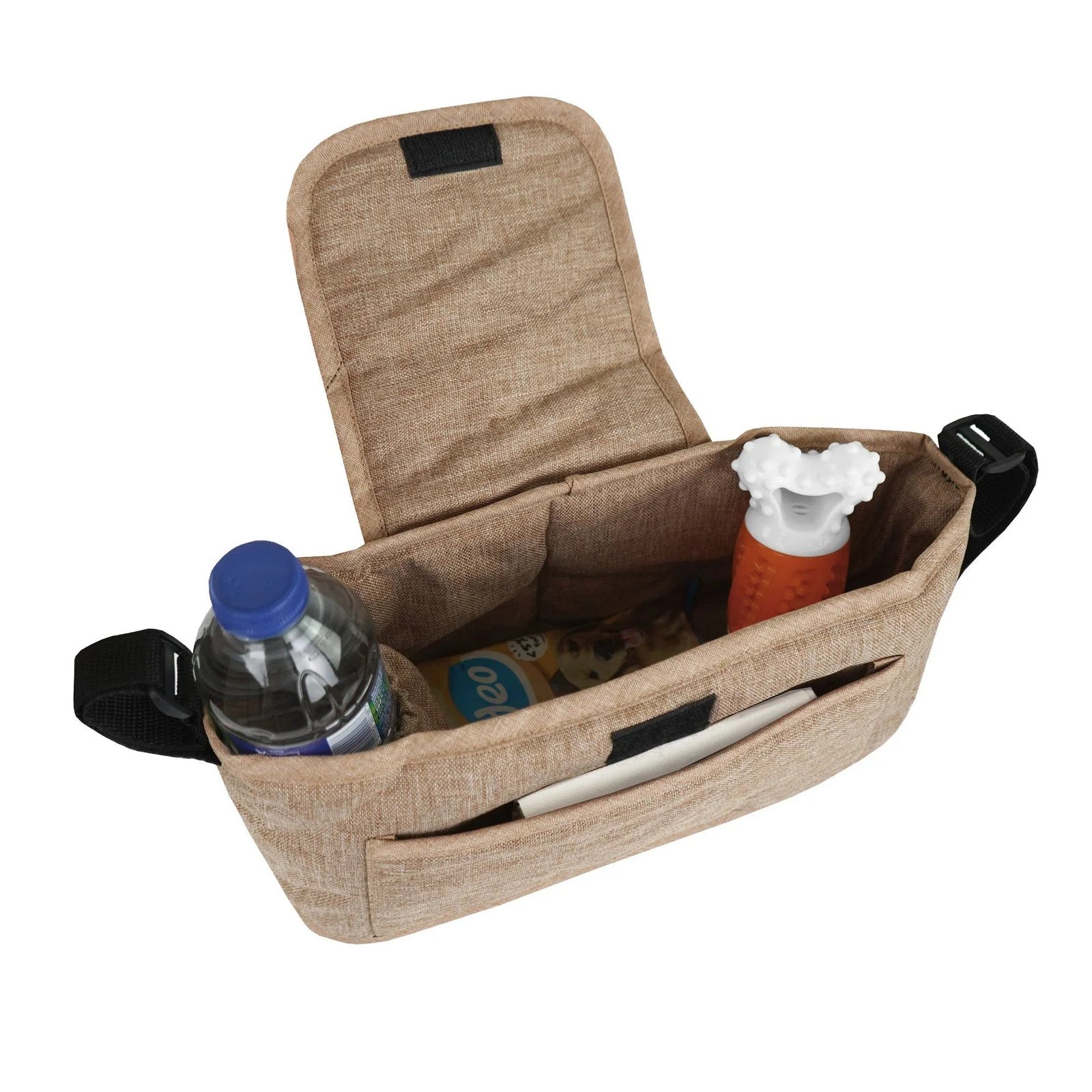 Pet Stroller Caddy Bag - Woven Beige - Image 3