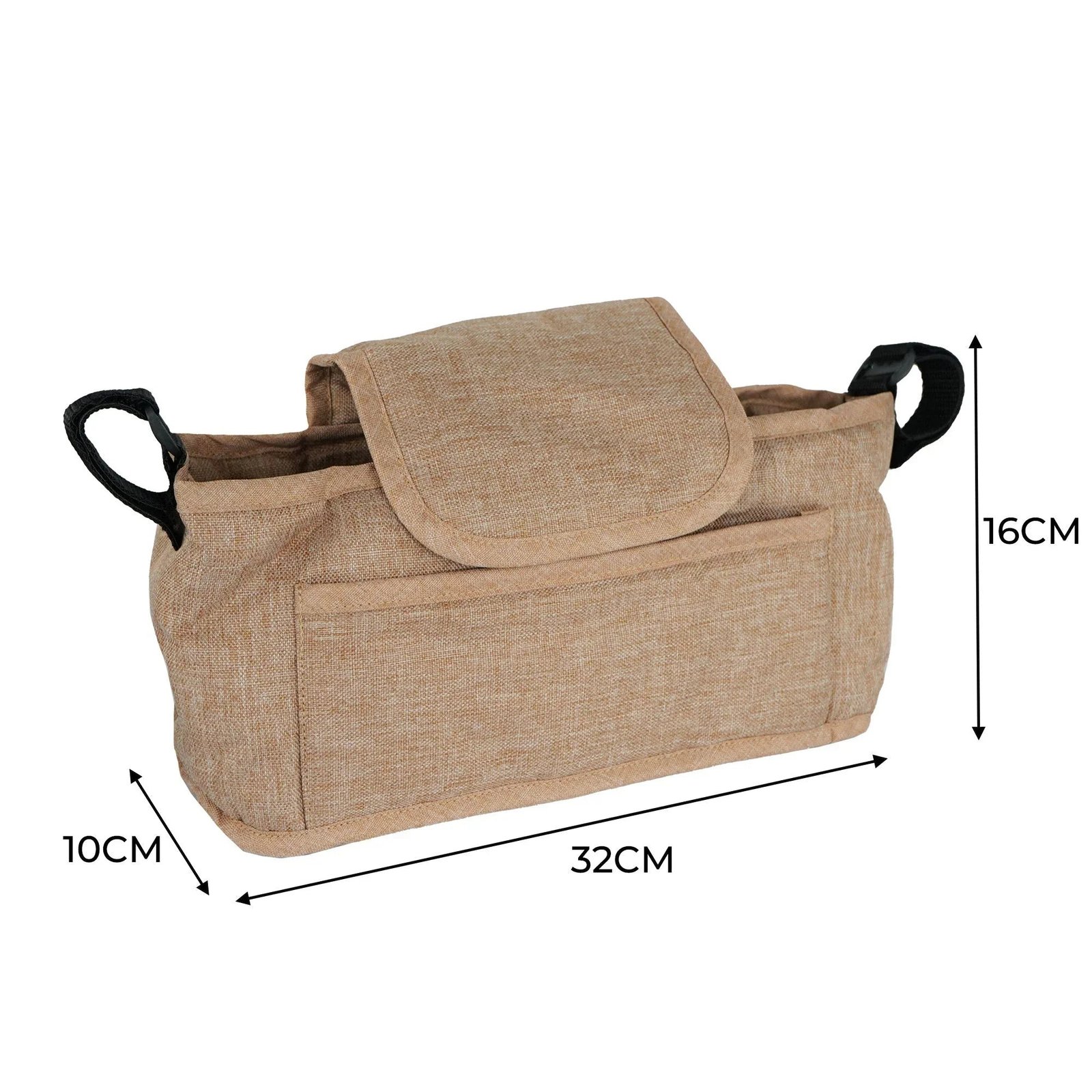 Pet Stroller Caddy Bag - Woven Beige - Image 6
