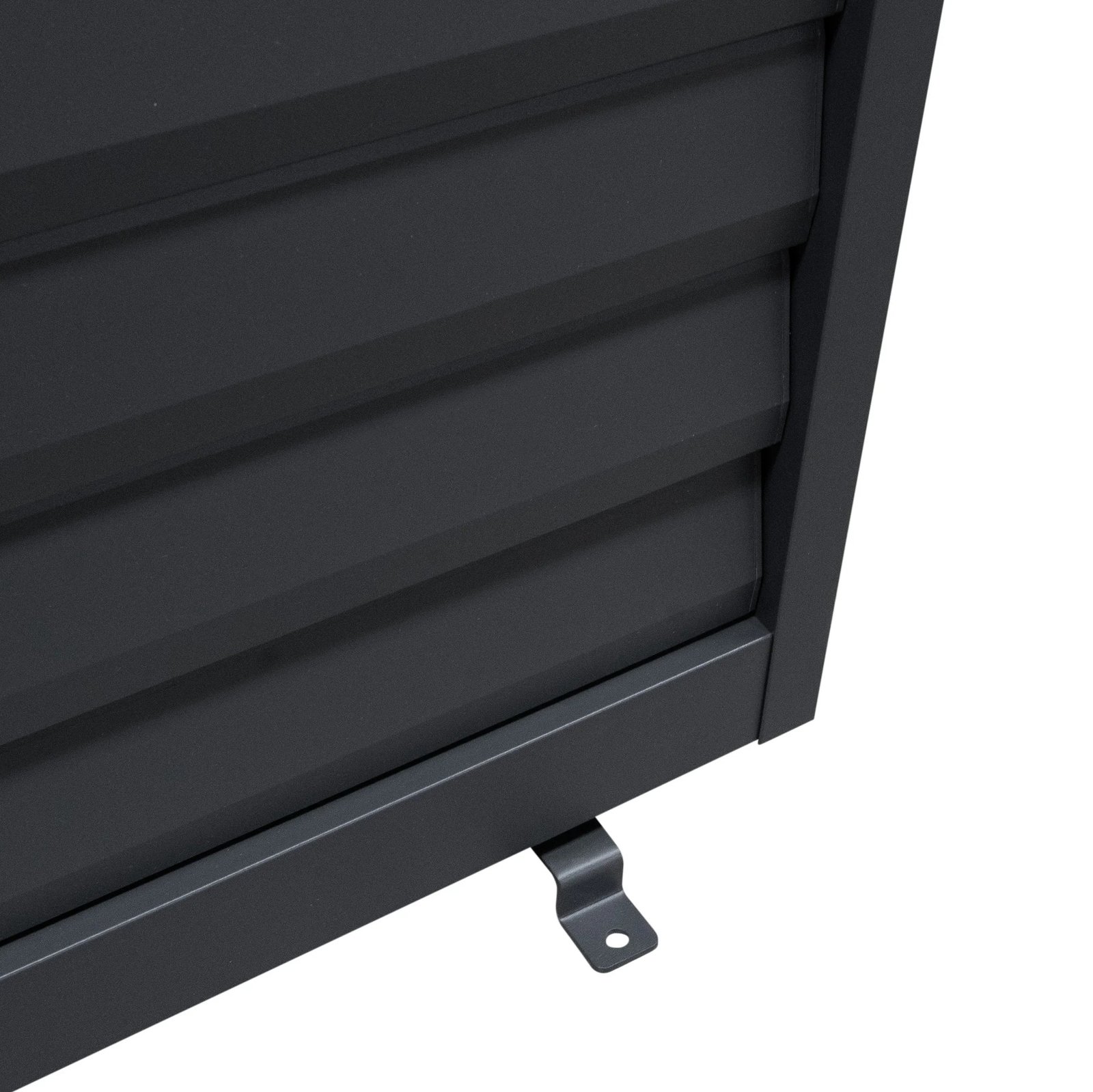 Anthracite Aluminium Pergola With White Blinds & 2 Shutter Panels - 3m x 4m - Image 10
