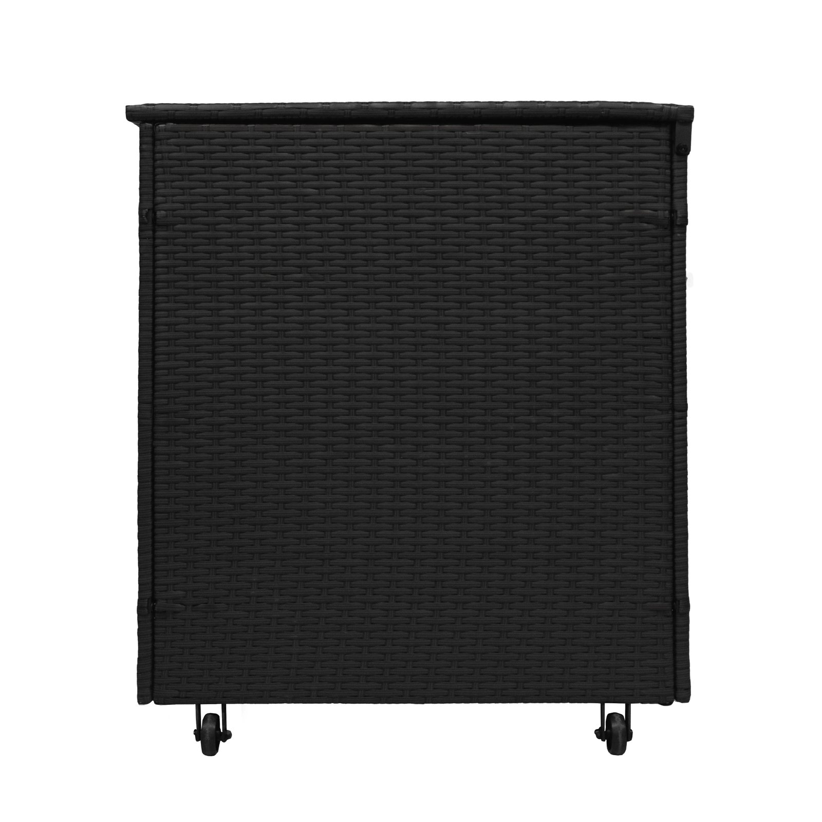 Aluminium 4 Piece Sofa Set with Black Rattan Storage Box - White - Image 10
