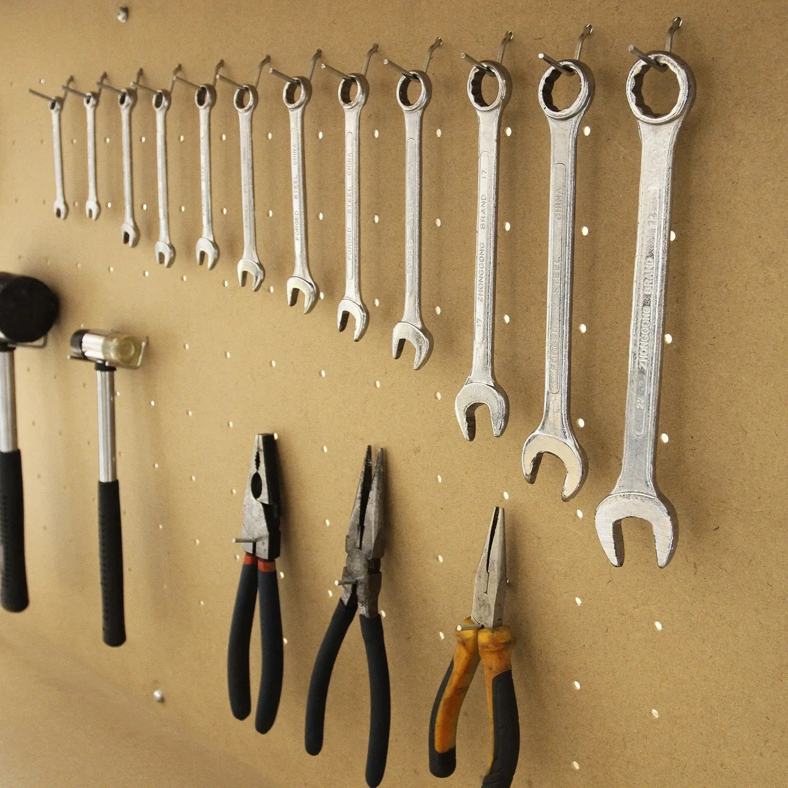 Workbench With Pegboard And Drawer In Blue - Image 21