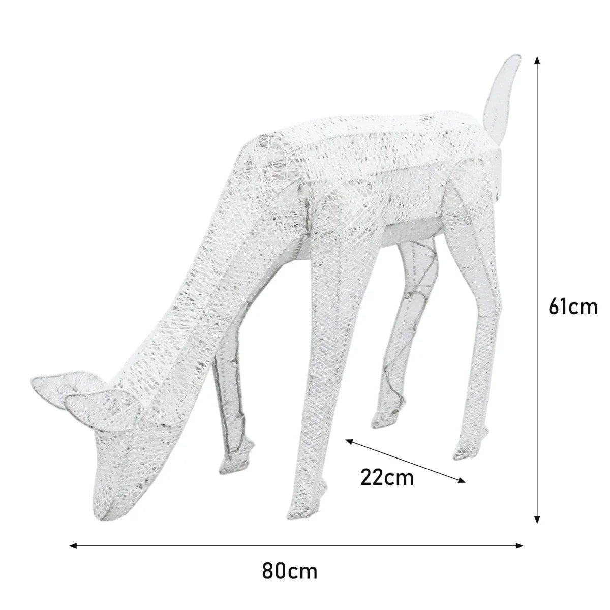 Large Light Up Stag & Doe Reindeer Set - Image 11