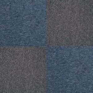 40 x Carpet Tiles 10m2 / Storm Blue & Charcoal Black