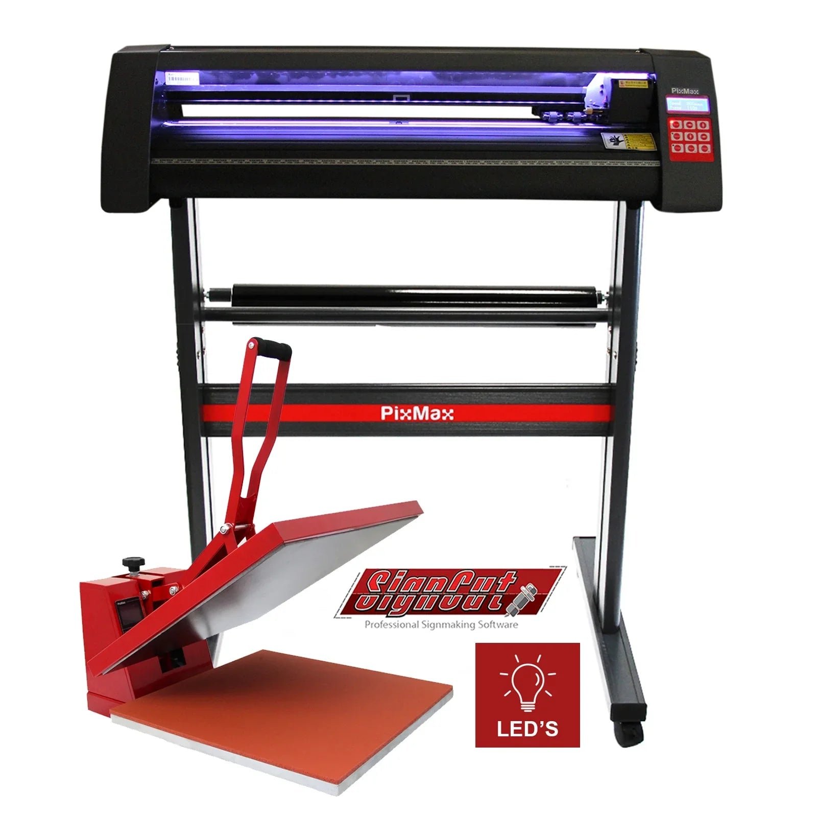 LED Vinyl Cutter With 50cm Clam Heat Press & Software - Image 2