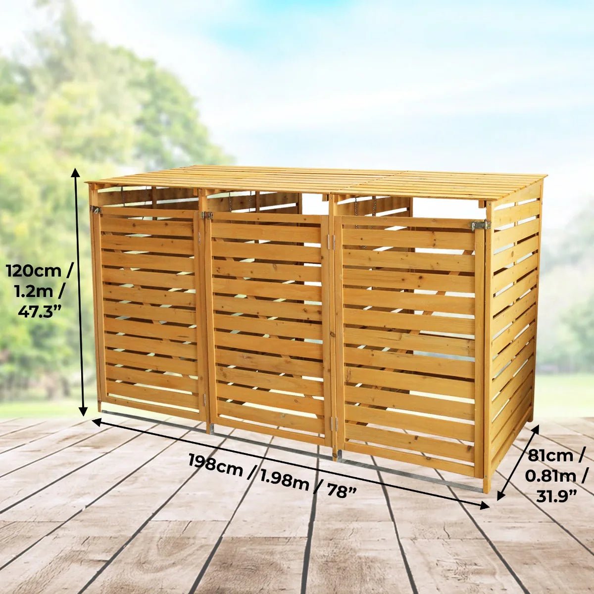 Triple Wheelie Bin Storage - Image 3