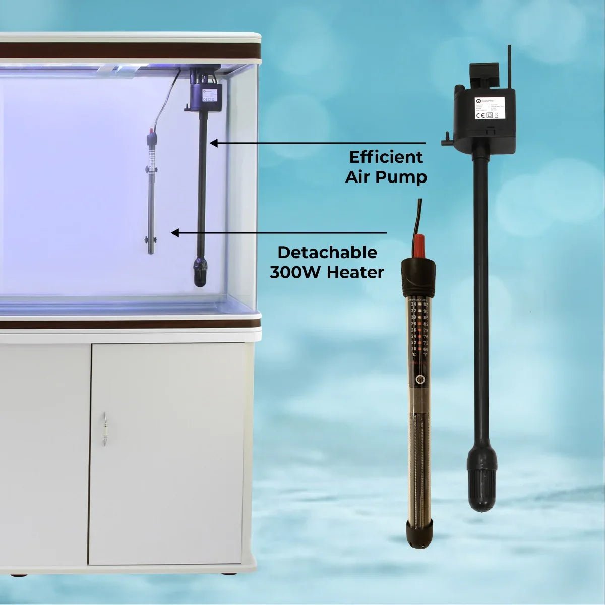Aquarium Fish Tank & Cabinet - White - Image 4