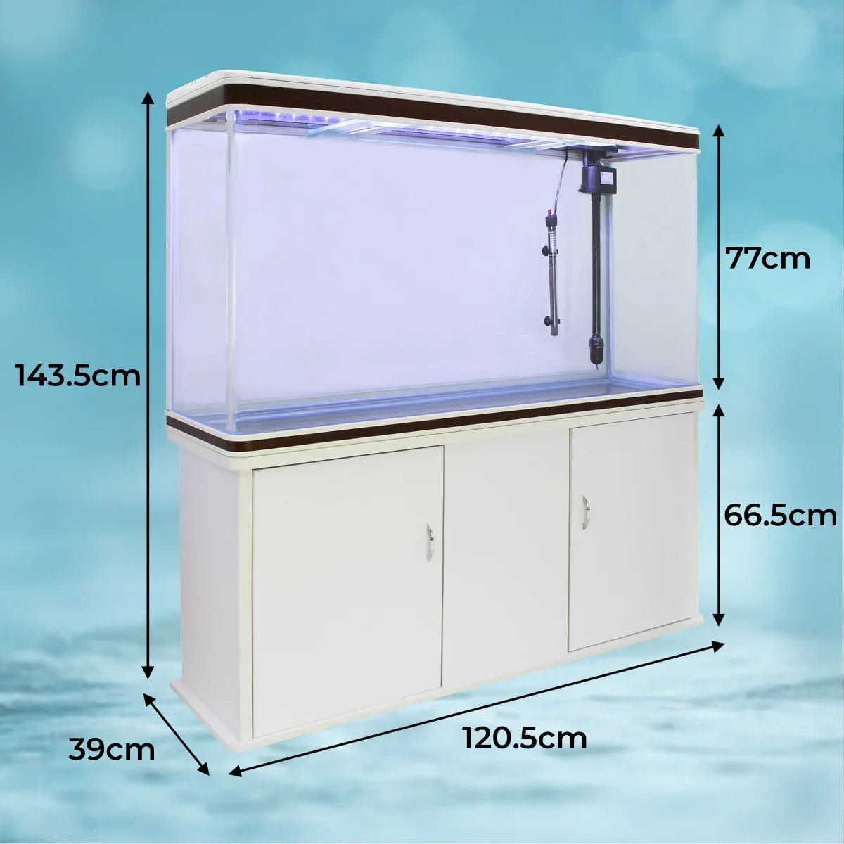 Aquarium Fish Tank & Cabinet - White - Image 5